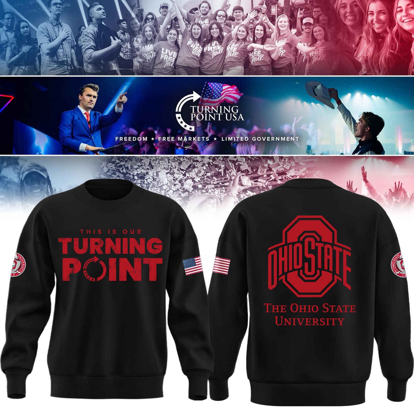Limited Edition Ohio State Buckeyes x Turning Point USA Sweatshirt