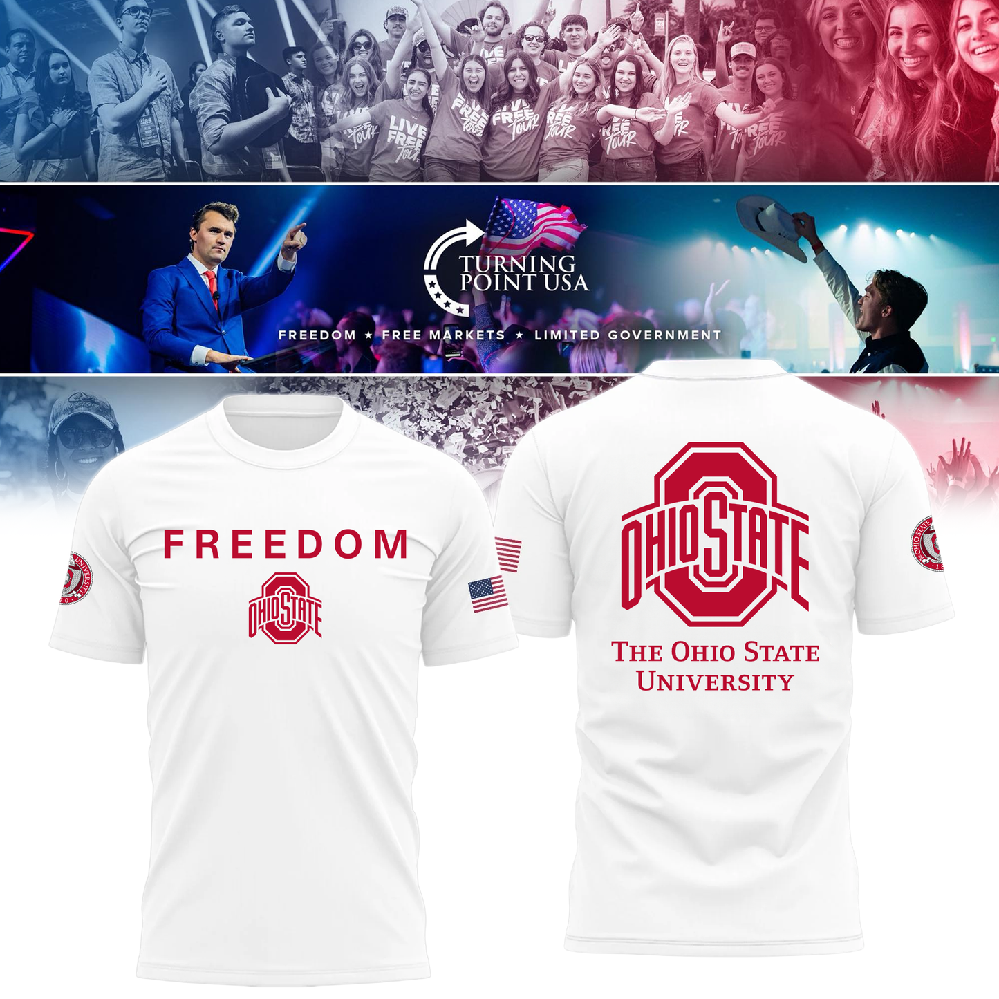 Limited Edition Ohio State Buckeyes x Turning Point USA T-Shirt