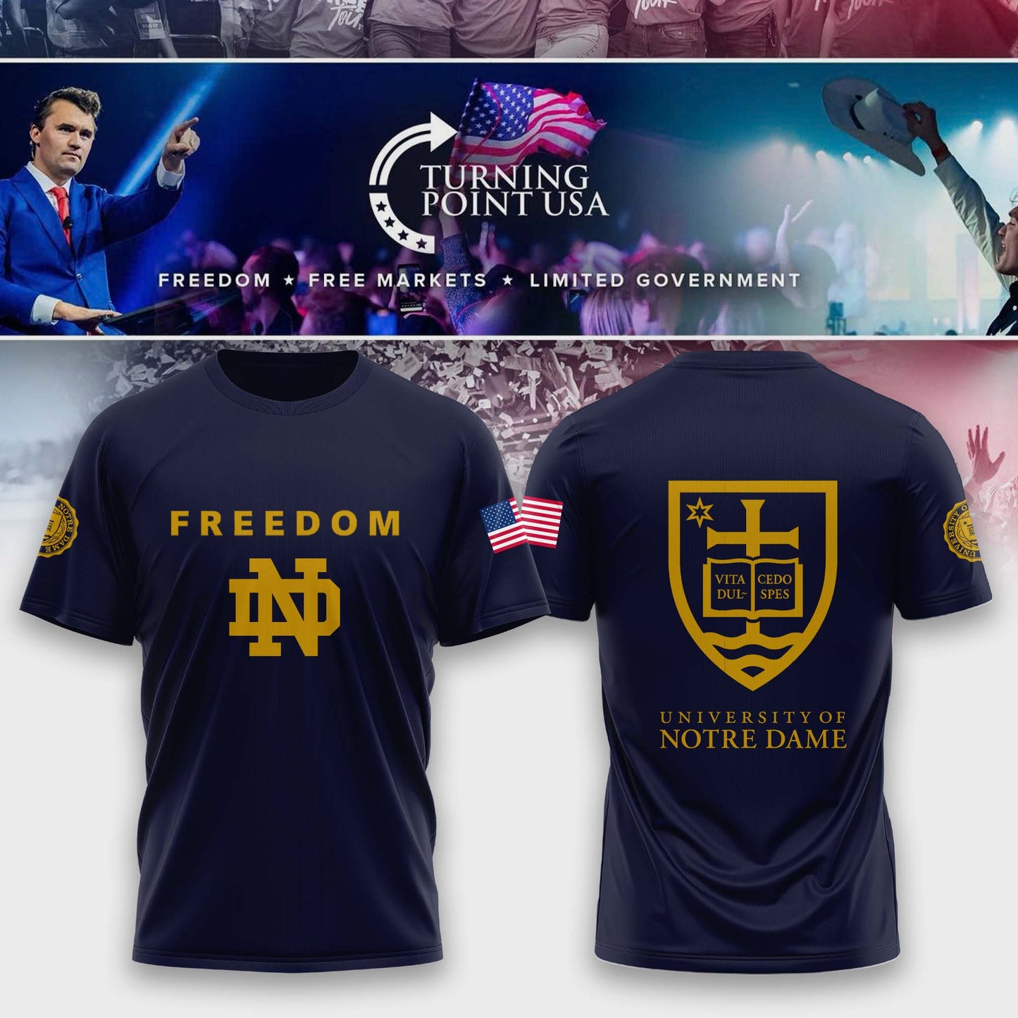 . Notre Dame Campus Freedom Tshirt