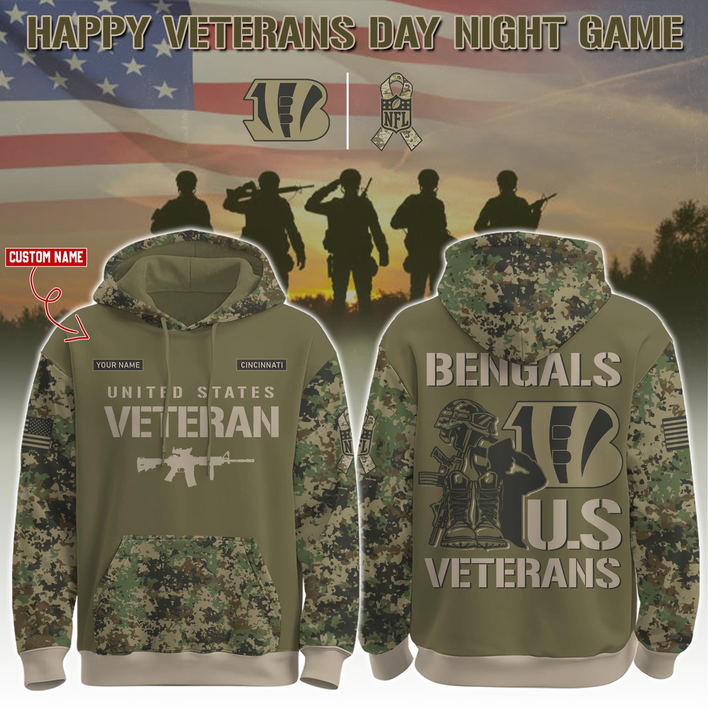 .CIN-Veteran Day 2025 Hoodie Limited Edions