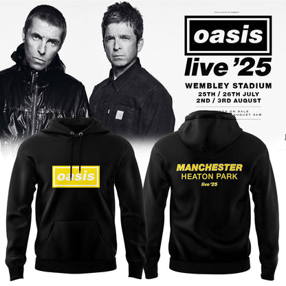Limited Edition Oasis “Live ’25” Manchester Black Hoodie