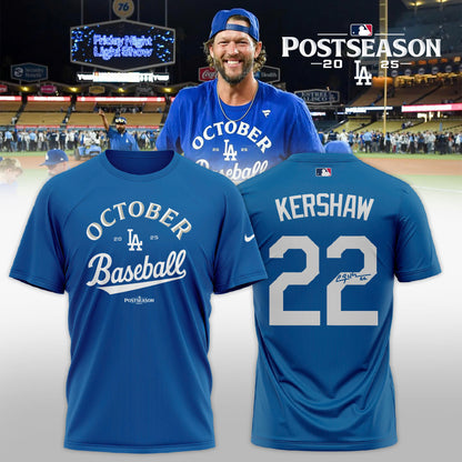 _ Los Angeles Dodgers x Kershaw 2025 Postseason Limited T-Shirt