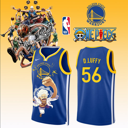_ONE PIECE × NBA Golden State Warriors 2025 Jersey 3