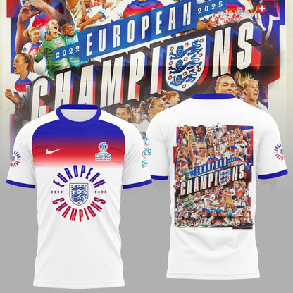 Limited Edition England Champions UEFA Women’s EURO 2025 T-Shirt