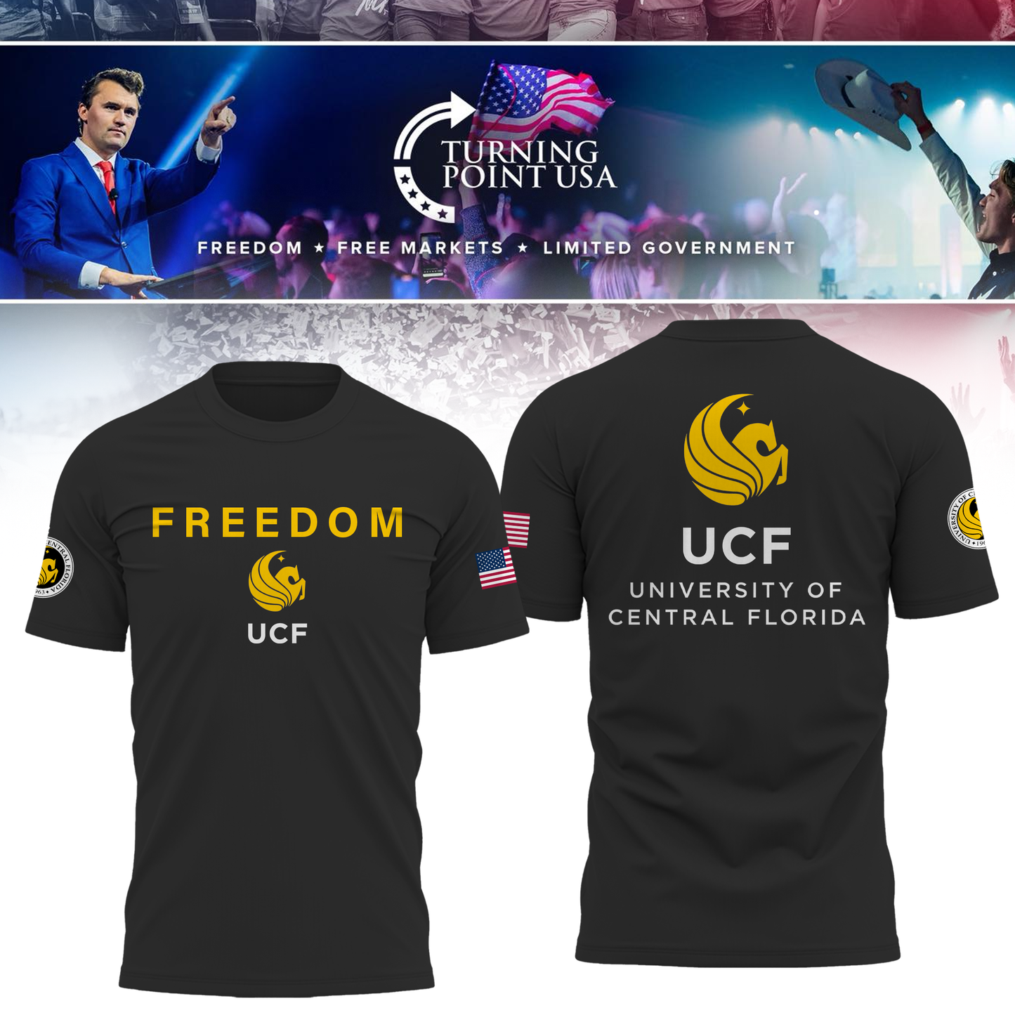 University of Central Florida x Turning Point USA 2025 Tshirt