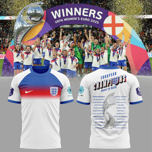 Limited Edition England Champions UEFA Women’s EURO 2025 T-Shirt