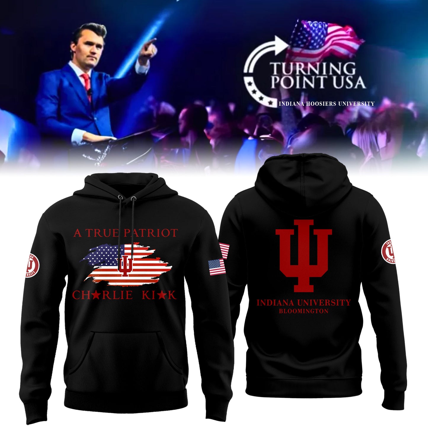 Limited Edition Indiana University x Turning Point USA Hoodie