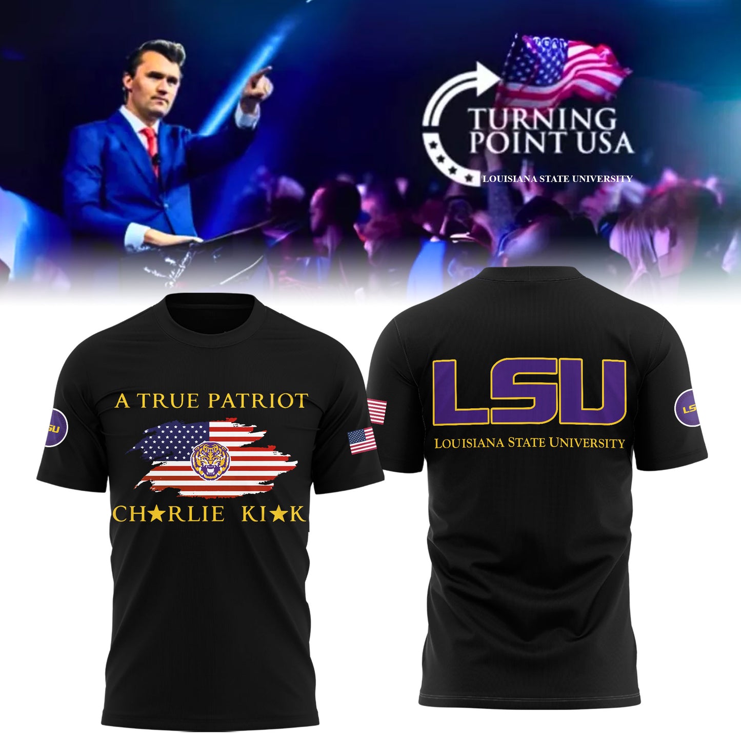 Limited Edition Louisiana State University x Turning Point USA Shirt