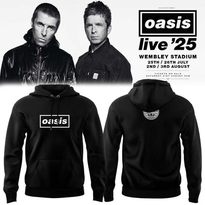Limited Edition Oasis “Live ’25” Black Hoodie