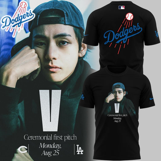 Exclusive BTS - Taehyung - V x Los Angeles Dodgers Tshirt