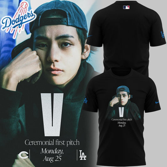 Exclusive BTS - Taehyung - V x Los Angeles Dodgers Tshirt
