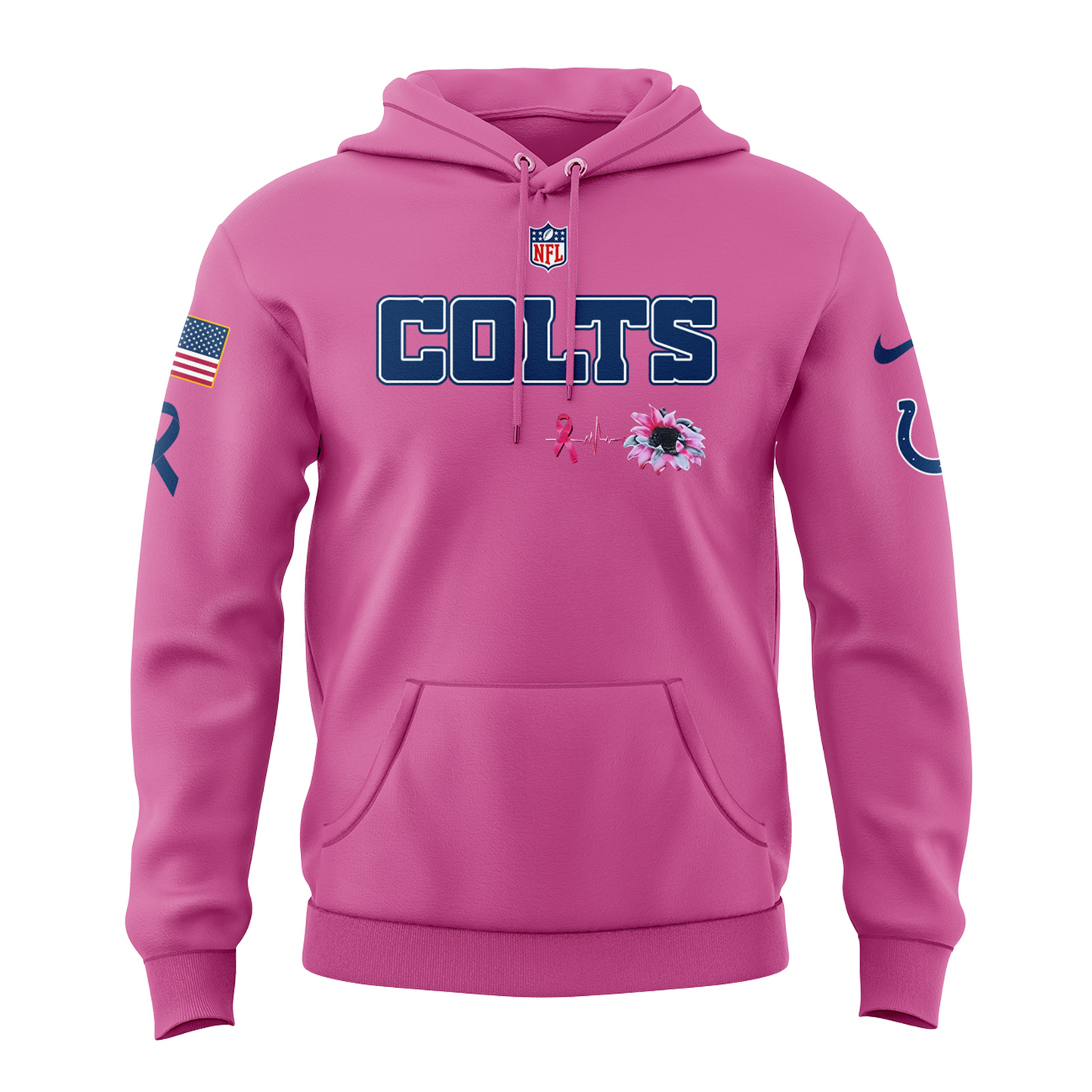 Limited Edition Indianapolis Colts Breast Cancer Awareness Hoodie 2025