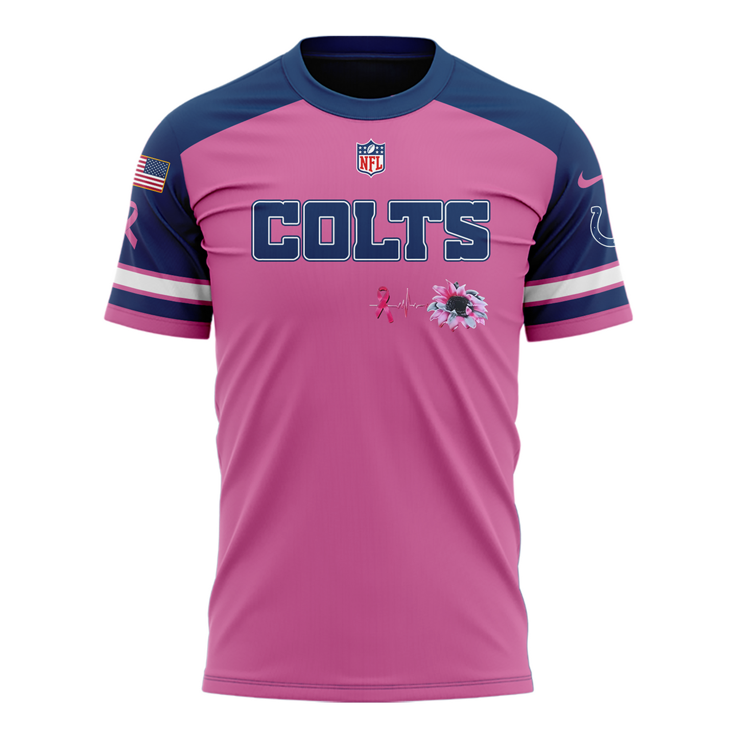 Limited Edition Indianapolis Colts Breast Cancer Awareness Pink Tshirt 2025