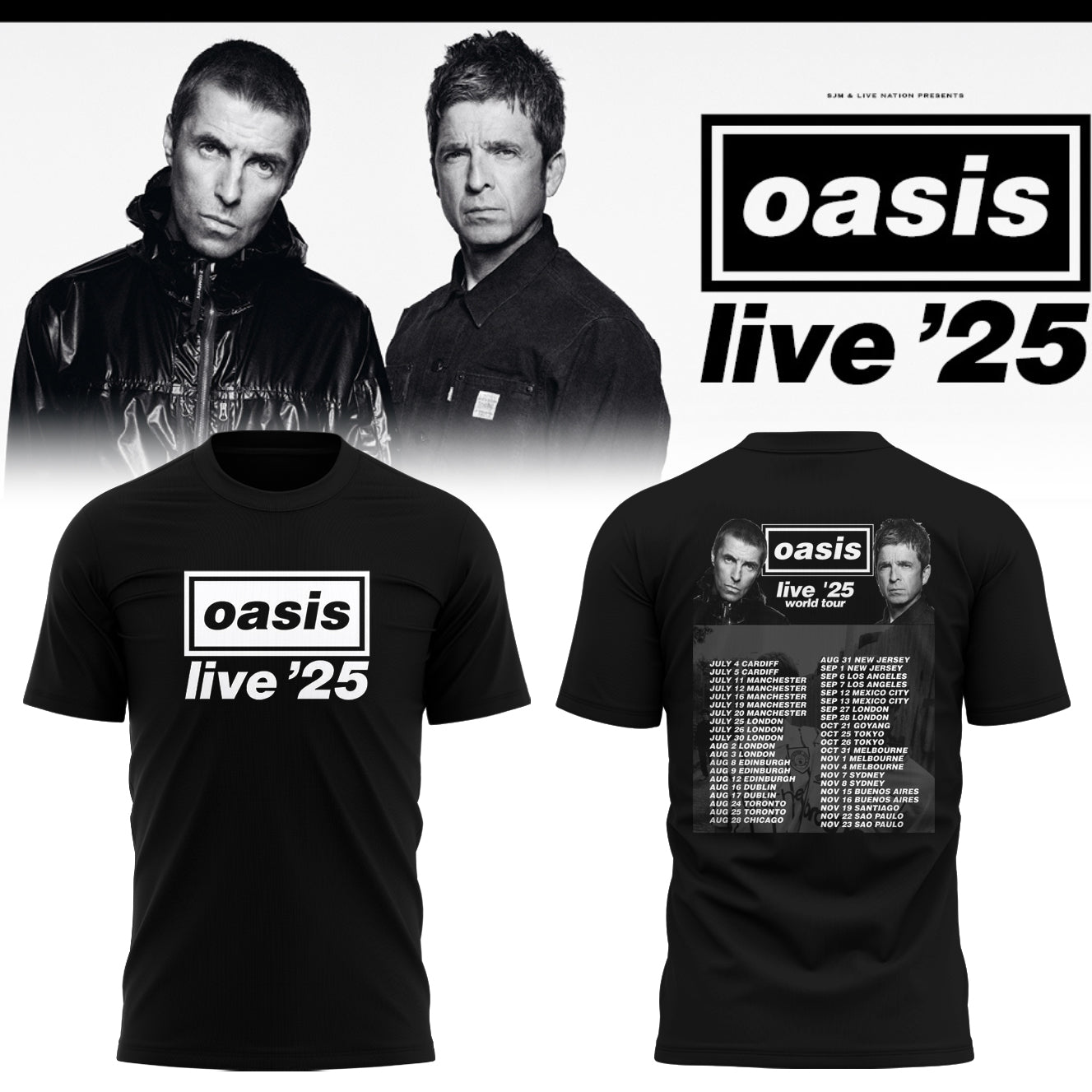 Limited Edition Oasis live 25 T-Shirt