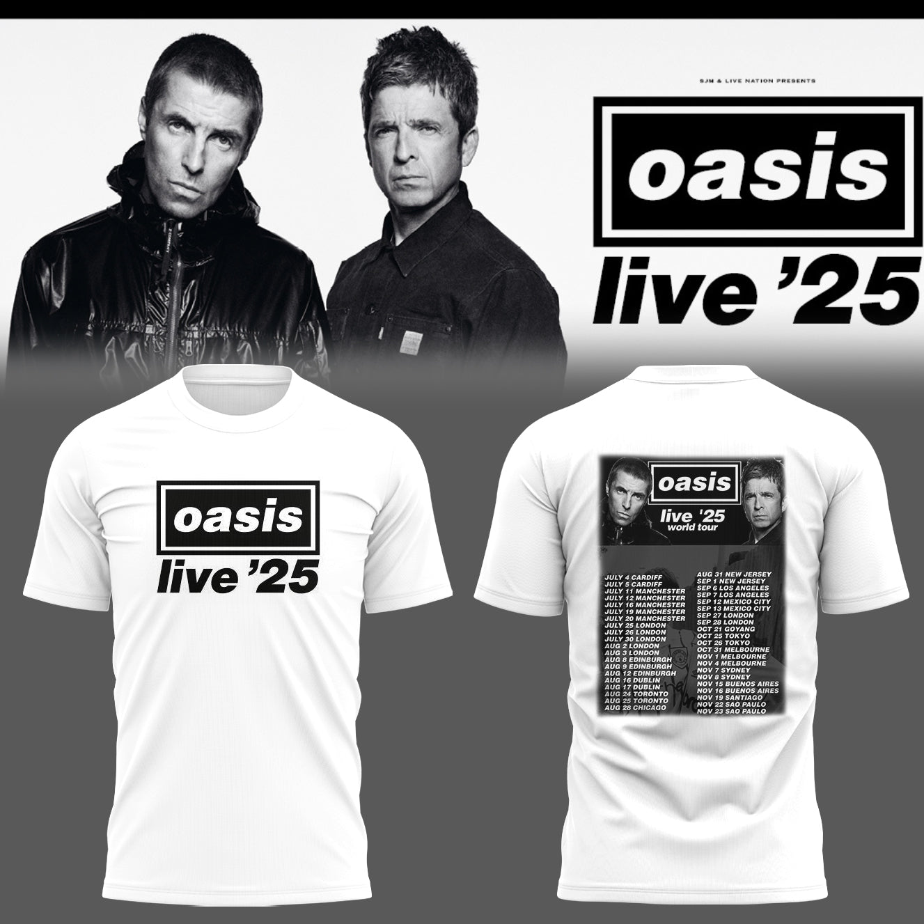 Limited Edition Oasis live 25 T-Shirt