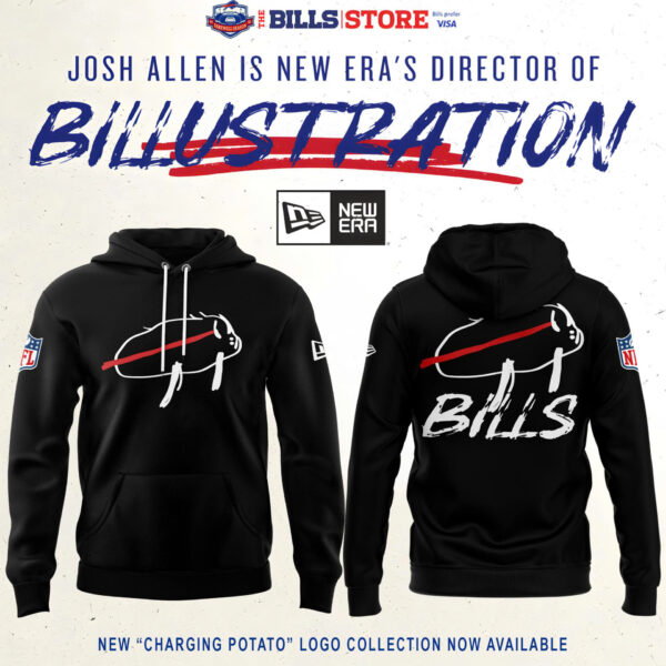 Limited Edition Bills Football Charging Potato Logo Hoodie