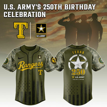 Texas Rangers x 250 U.S. ARMY Jersey 03