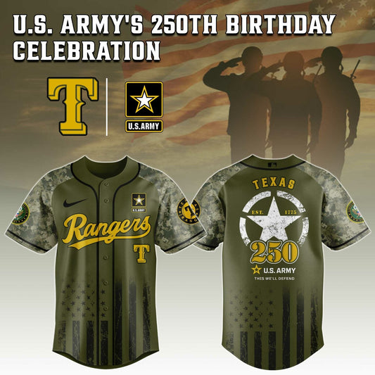 Texas Rangers x 250 U.S. ARMY Jersey 03