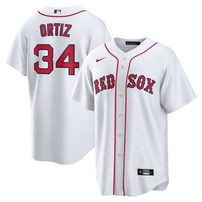 David Ortiz White Home Replica Player Jersey