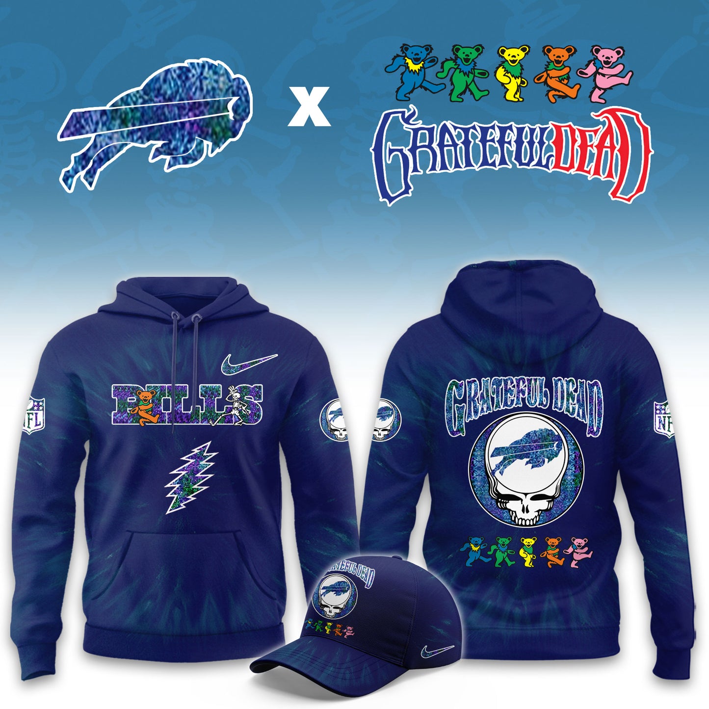 __Buffalo Bills Grateful Dead Limited Hoodie
