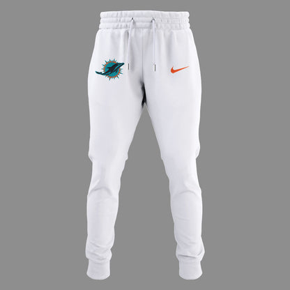 Limited Edition Dolphins Football Rivalries Teaser Logo White Hoodie