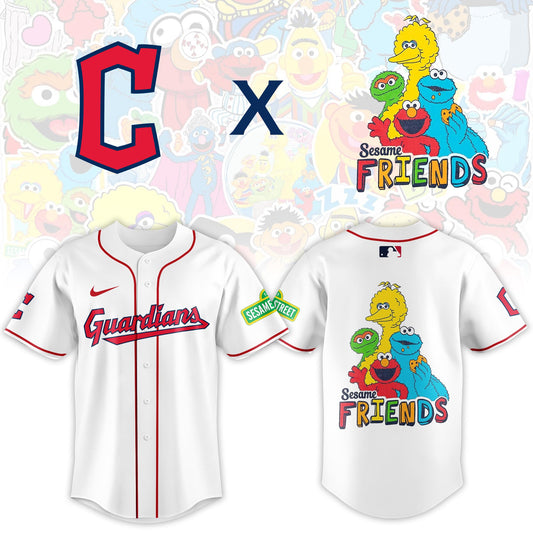 ..Cleveland Guardians 2025 Sesame Street Night Limited Jersey