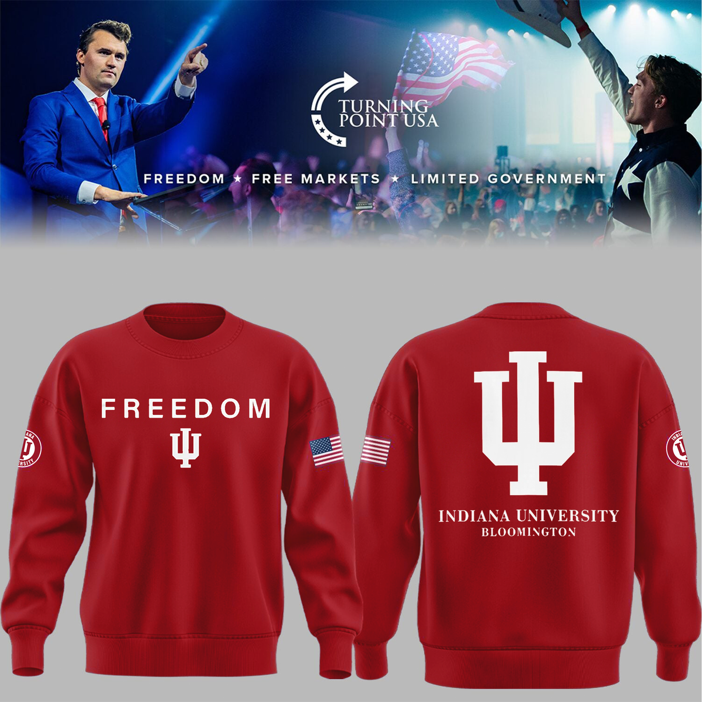 Limited Edition Indiana University x Turning Point USA Sweatshirt