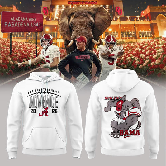 . Alabama WAY BACK TO ADVANCE Red Hoodie