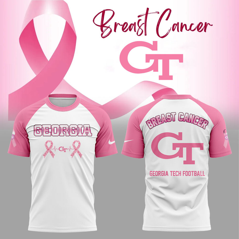 .  Georgia Tech Cancer Awareness Month 2025 Combo Shirt