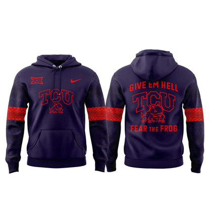 TCU Give em Hell, Fear the Frog Combo Hoodie