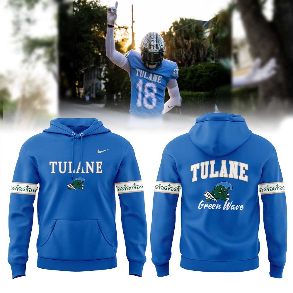 .Tulane Football Our First City Edition Uniform 2025 Combo Hoodie