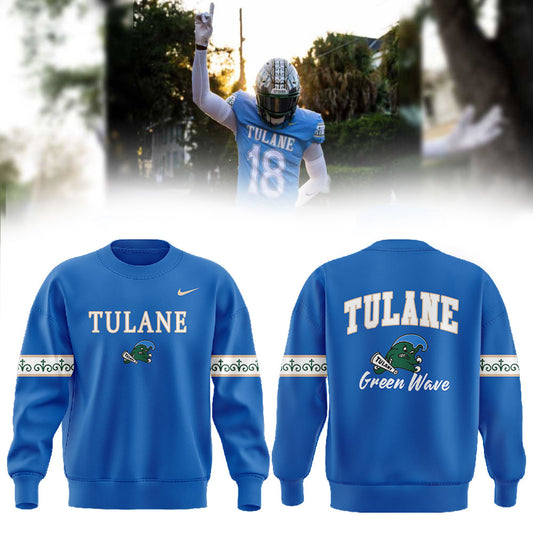 .Tulane Football Our First City Edition Uniform 2025 Combo Sweatshirt