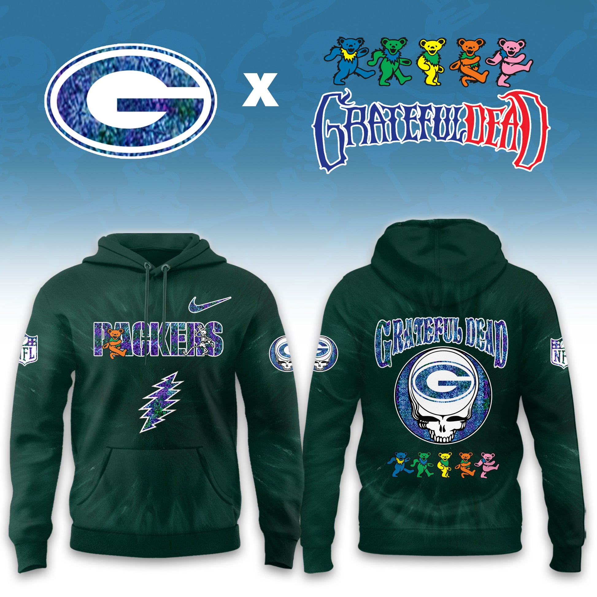 _Green Bay Packers Grateful Dead Limited Hoodie