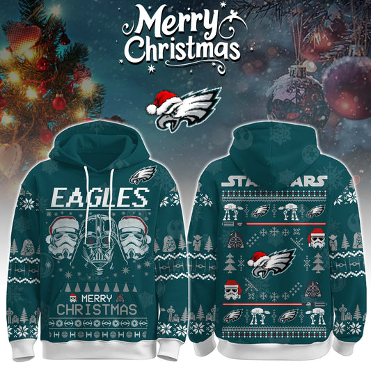 Unisex Eagles Merry Christmas The Force Edition Hoodie