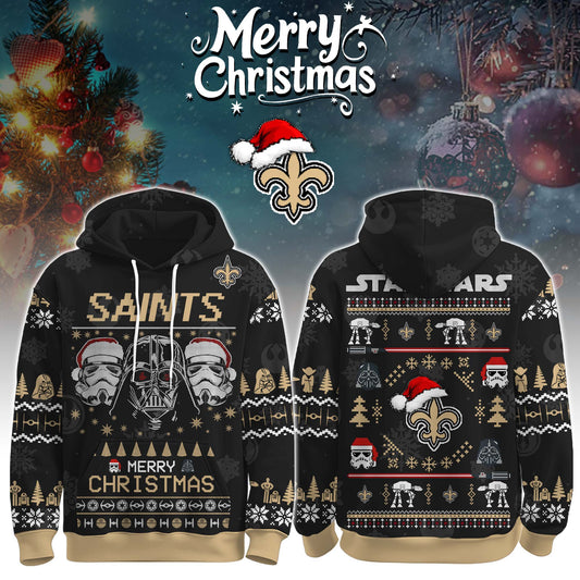 Unisex Saints Merry Christmas The Force Edition Hoodie