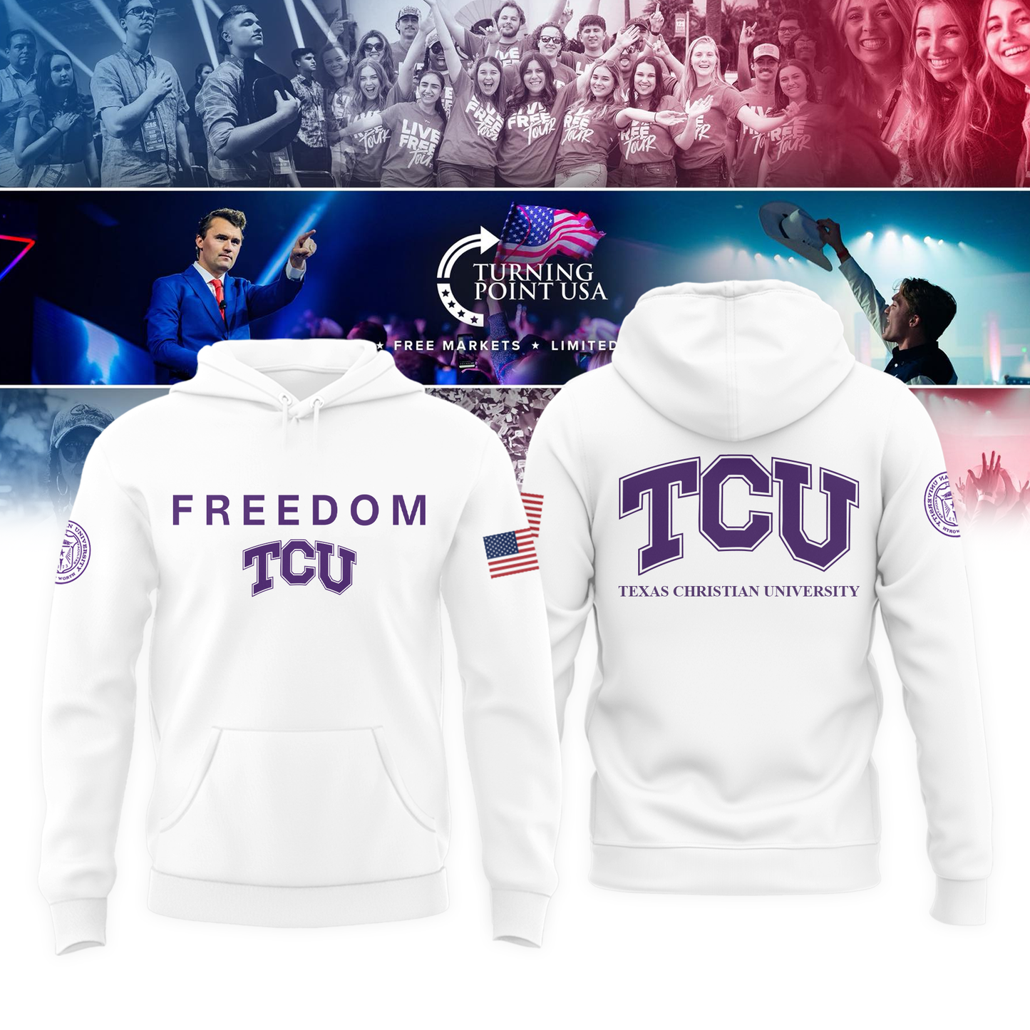 TCU x Turning Point USA 2025 Hoodie