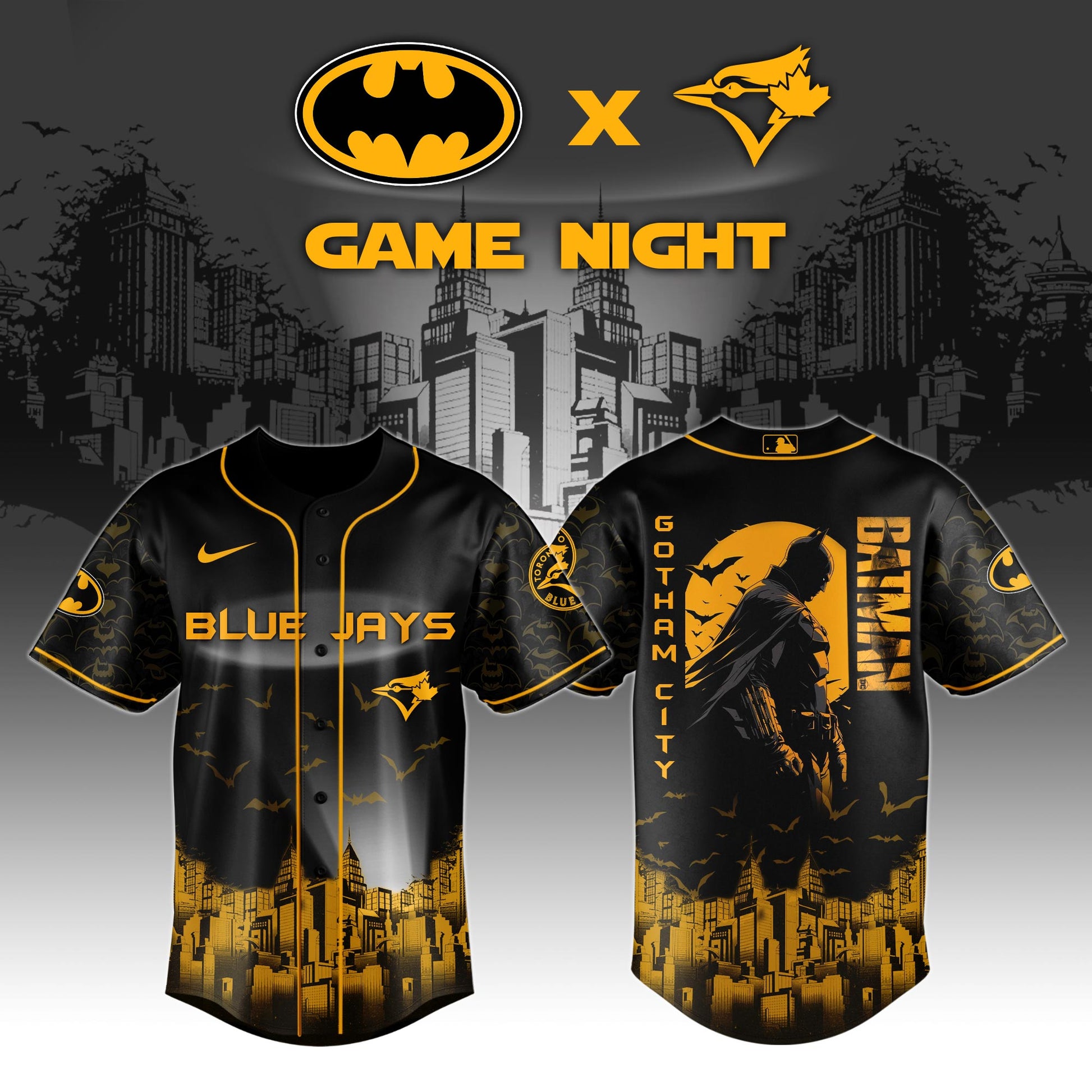 Toronto Blue Jays x DC Batman Game Night Special Edition Jersey