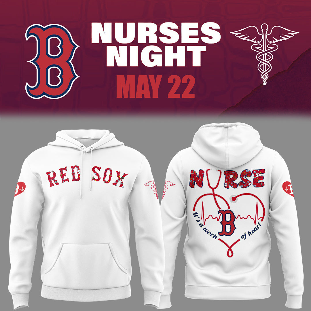 Limited Edition Red Sox Baseball NURSES NIGHT Hoodie