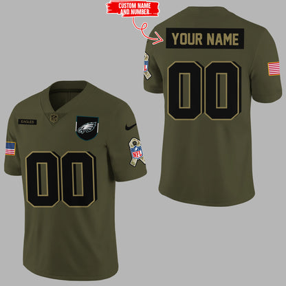 Limited Edition Salute To Service Custom Name And Number Jersey