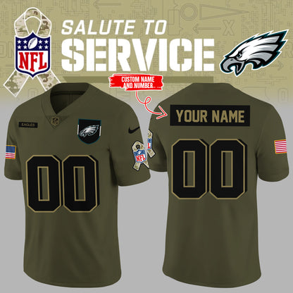 Limited Edition Salute To Service Custom Name And Number Jersey