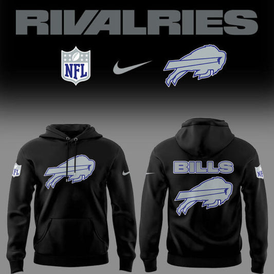 Limited Edition Bills Football Rivalries Teaser Logo Black Hoodie