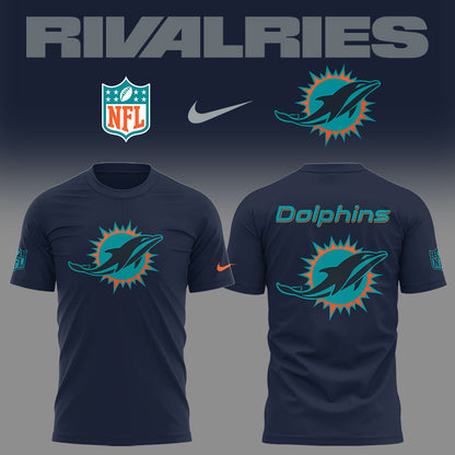 Limited Edition Dolphins Football Rivalries Teaser Logo TShirt