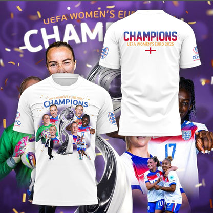 Limited Edition England Champions UEFA Women’s EURO 2025 T-Shirt