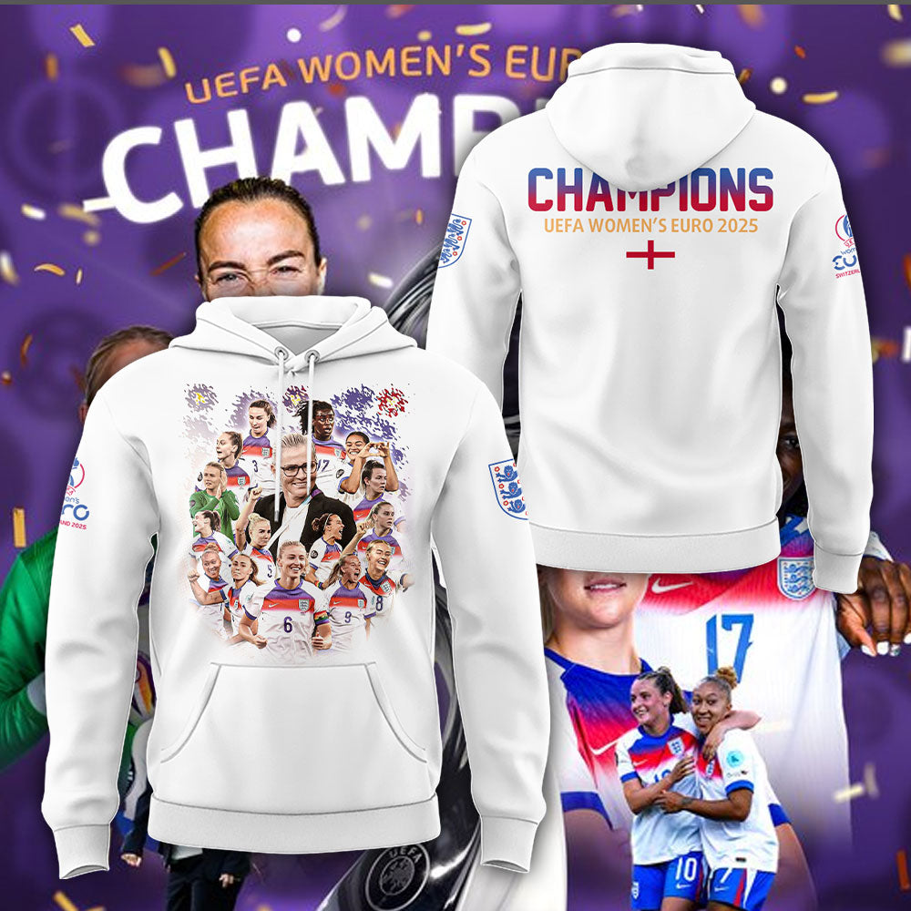 Limited Edition England Champions UEFA Women’s EURO 2025 Hoodie