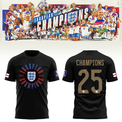 Limited Edition England Champions UEFA Women’s EURO 2025 T-Shirt