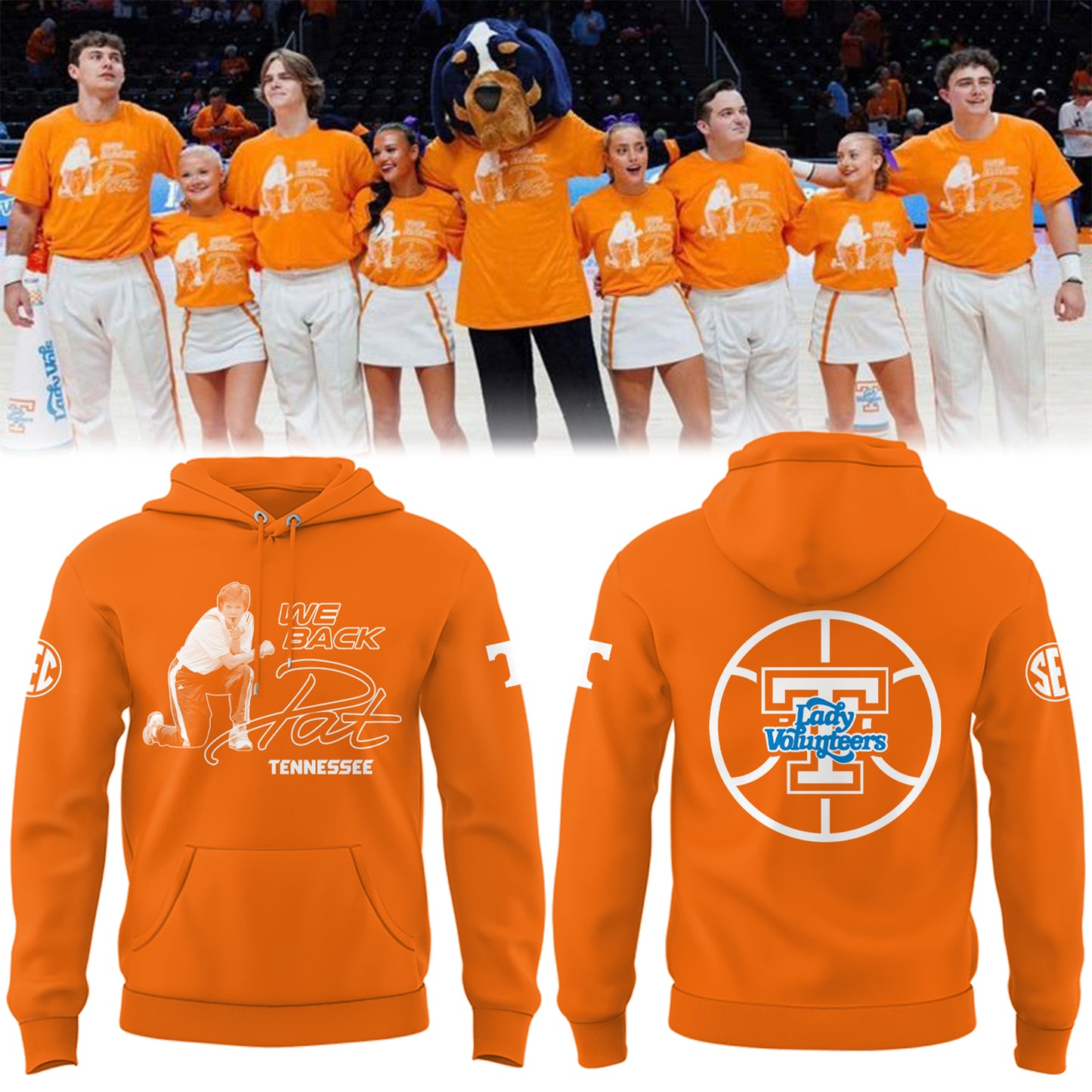 We Back Pat Lady Vols Basketball Limited Edition Hoodie-LL0118252001