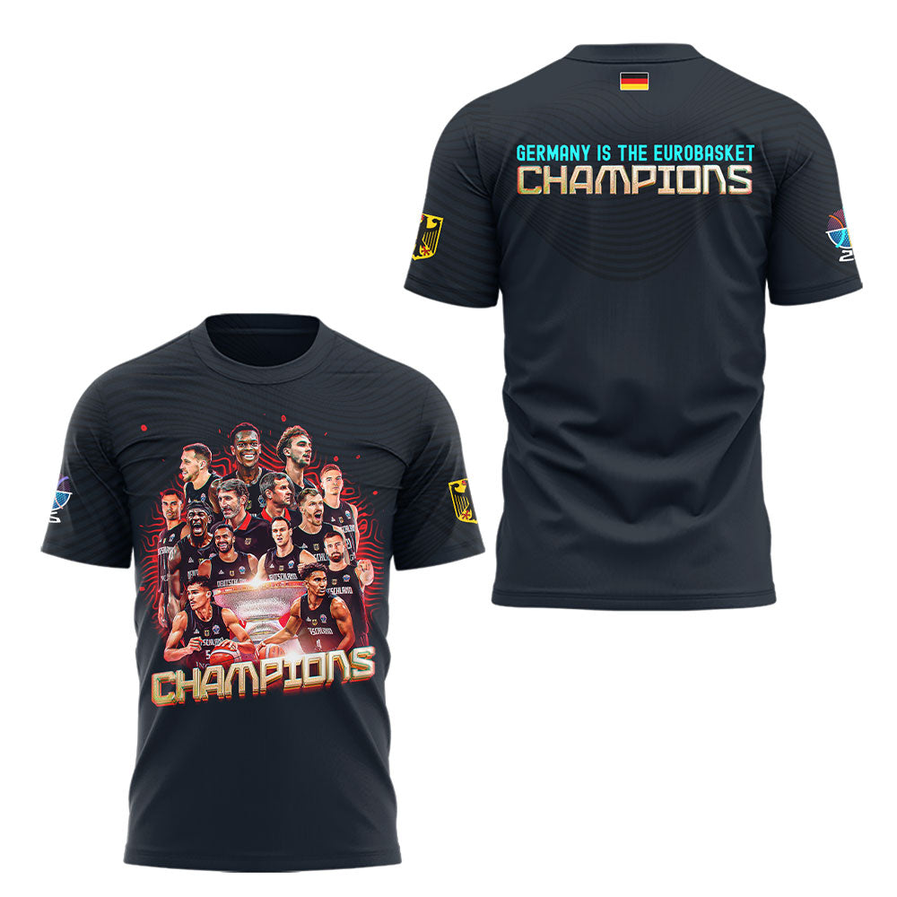 Limited Edition FIBA EuroBasket 2025 Champions Tshirt
