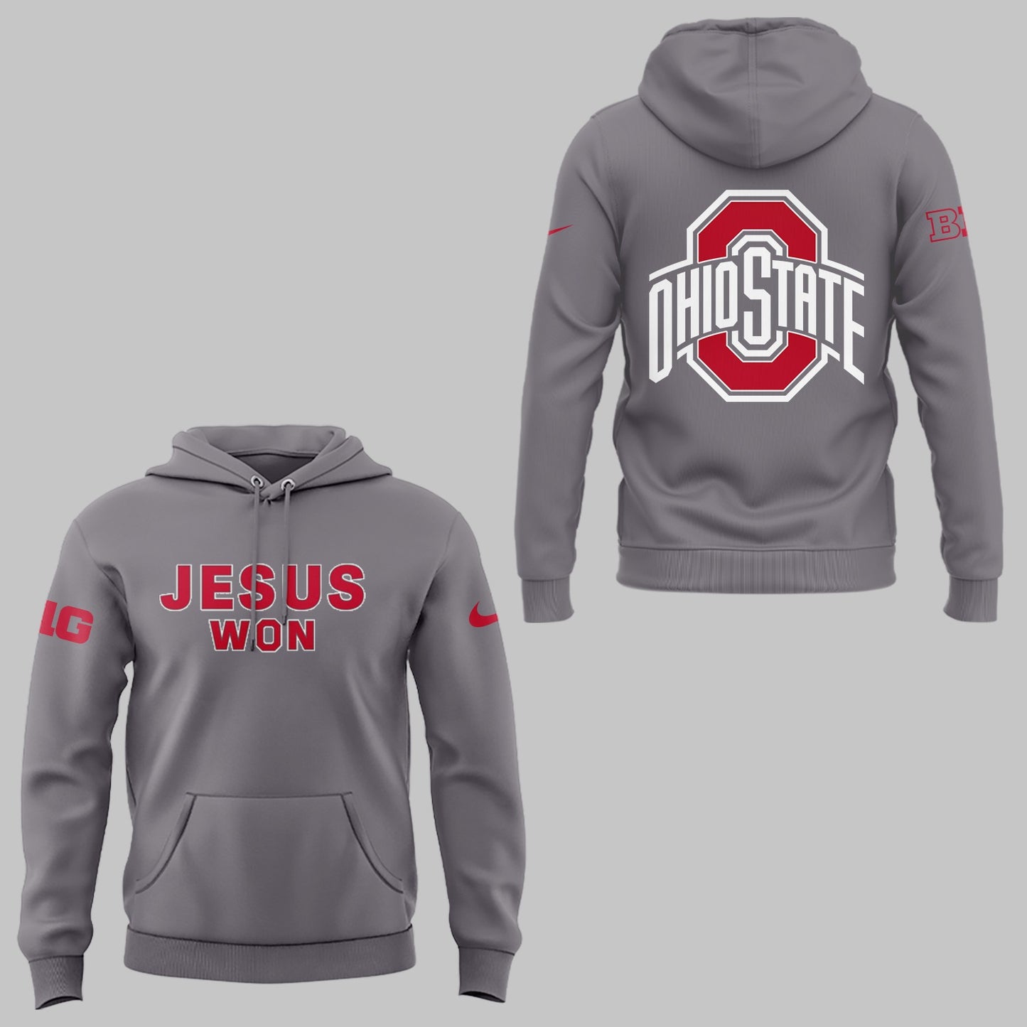 Limited Edition JESUS WON Gray Hoodie