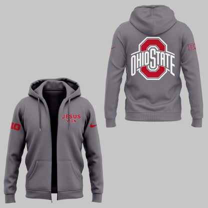 Limited Edition JESUS WON Gray Zip Hoodie