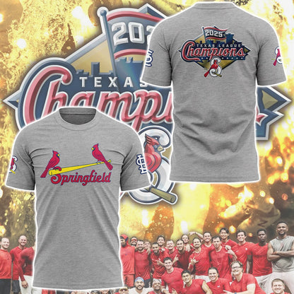 Limited Edition Sgf Cardinals 2025 Texas League champions Tshirt